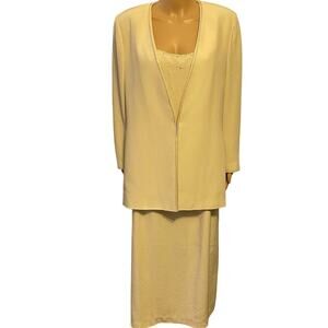 Caterina 38381 Women XL Mother of Bride Formal Dress & Jacket Beading Sequins